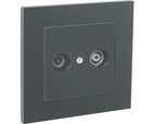 Plus antennutt kompl 1dB slututtag sv