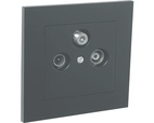 Plus antennutt kompl m sat.uttag sv