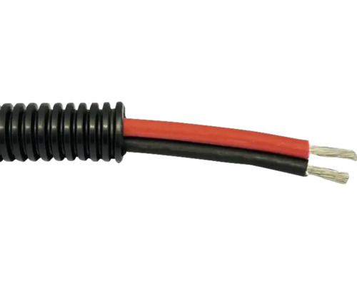 Flexrör UV 20/solel 2x6 röd/svart 50m