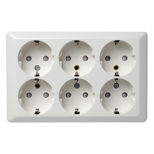 RS väggutt 6-v mj utp skruv fv