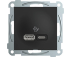 RS/plus laddutt 2xUSB A+C 45W inf sv