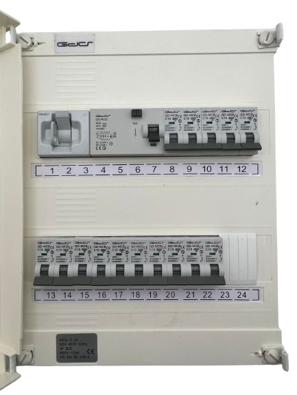 Normcentral NCU 2-rad m jfb komplett IP30D vit