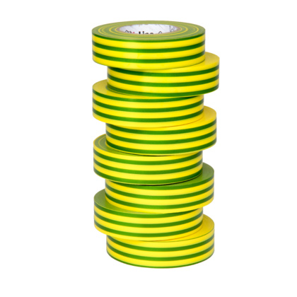 Eltejp 20mx19x0,15mm grön/gul