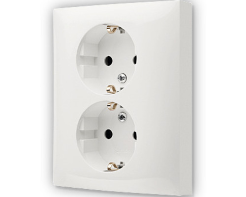 Simon väggutt 2-v mj inf snabb vit