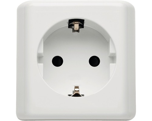 Simon väggutt 1-v mj utv skruv vit