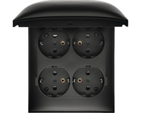 Simon väggutt 4-v mj 16A IP44 utv skruv sv