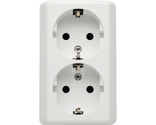 Simon väggutt 2-v mj utv skruv vit