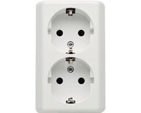 Simon väggutt 2-v mj utv snabb vit