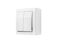 Simon strömst kron 10A IP44 utv vit