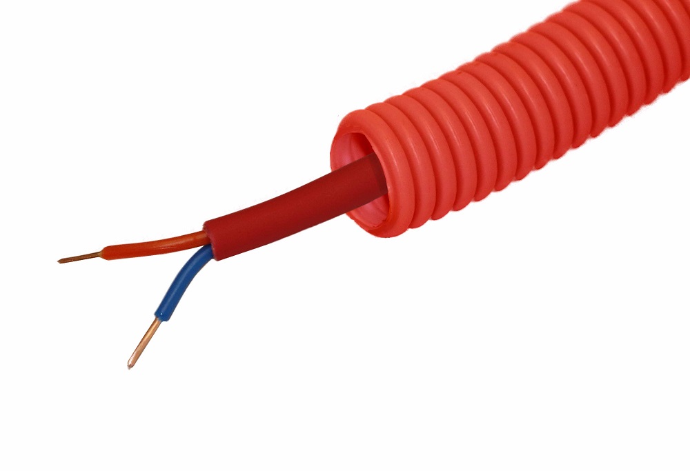 Flexrör HF 16/ELQYB 2x1 röd 100m