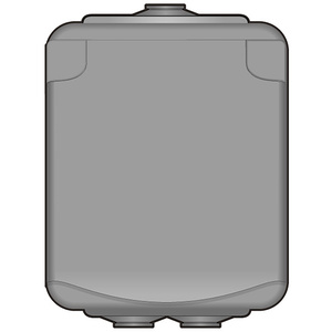 Norwesco väggutt kapslad 1-v IP44 utv grå