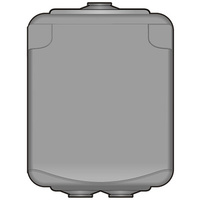 Norwesco väggutt kapslad 1-v IP44 utv grå