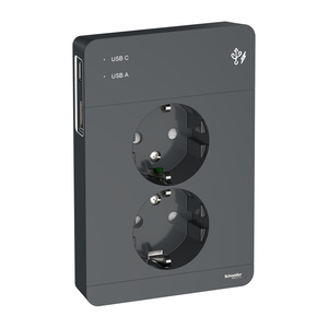 Exxact väggutt 2-v mj USB laddn 3A typ A+C inf ant