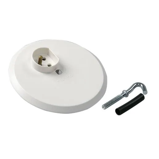 ABB lamputtag m krok 2-p+jord vit