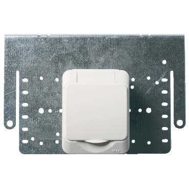 Aqua-stark väggutt 1-v mj stegplåt IP44 skruv