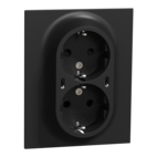ELKO One väggutt 2-v mj USB inf skruv sv