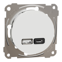 ELKO One USB uttag typ A+C 21W inf skruv rv