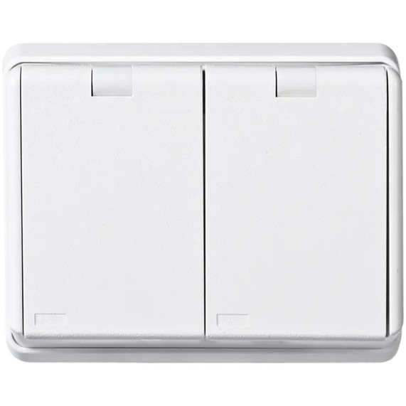 RS väggutt 2-v mj IP44 lock inf skruv rv