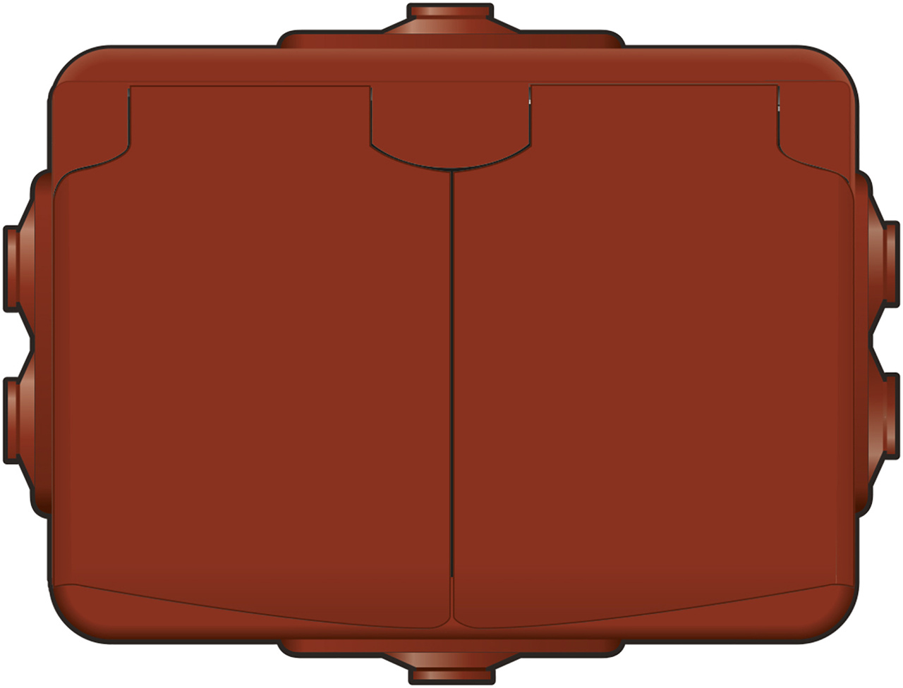 Norwesco väggutt kapslad 2-v IP44 utv faluröd