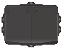 Norwesco väggutt kapslad 2-v IP44 utv sv