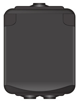 Norwesco väggutt kapslad 1-v IP44 utv sv