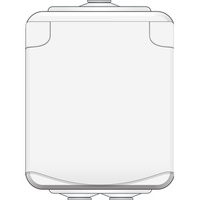 Norwesco väggutt kapslad 1-v IP44 utv vit