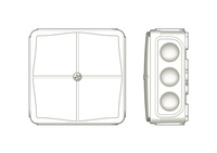Norwesco kopplingsdosa kapslad IP65 utv vit