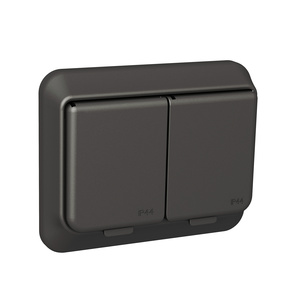 Exxact väggutt 2-v mj IP44 lock inf skruv ant