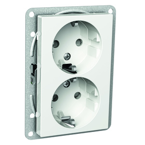 Exxact väggutt låg insats 2-v mj inf snabb vit