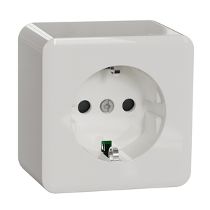 Exxact väggutt 1-v mj utv skruv vit