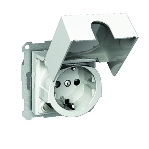 Exxact väggutt 1-v m jfb IP44 lock inf skruv vit