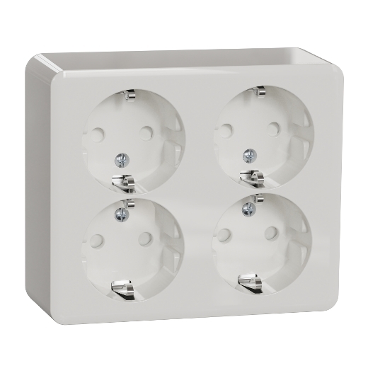 Exxact väggutt 4-v mj utv snabb vit