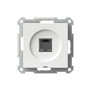 Exxact modularutt 1x8-p RJ45 krone inf vit
