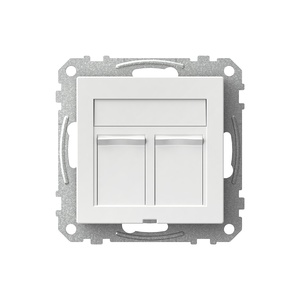 Exxact C-platta 2x actassi-jack RJ45 vit